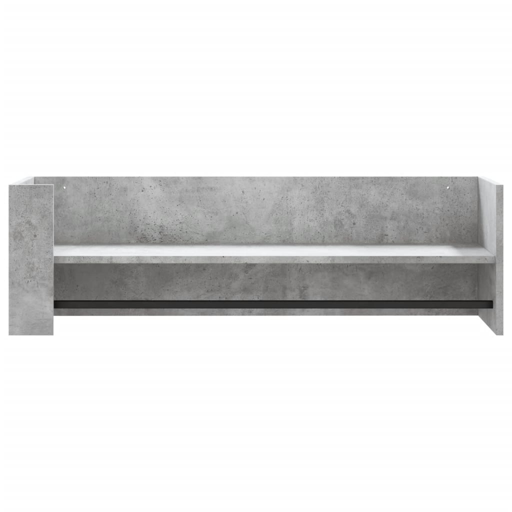 VidaXL Wandschap 100x35x30,5 cm bewerkt hout betongrijs