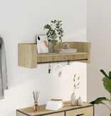 VidaXL Wandschap 100x35x30,5 cm bewerkt hout sonoma eikenkleurig