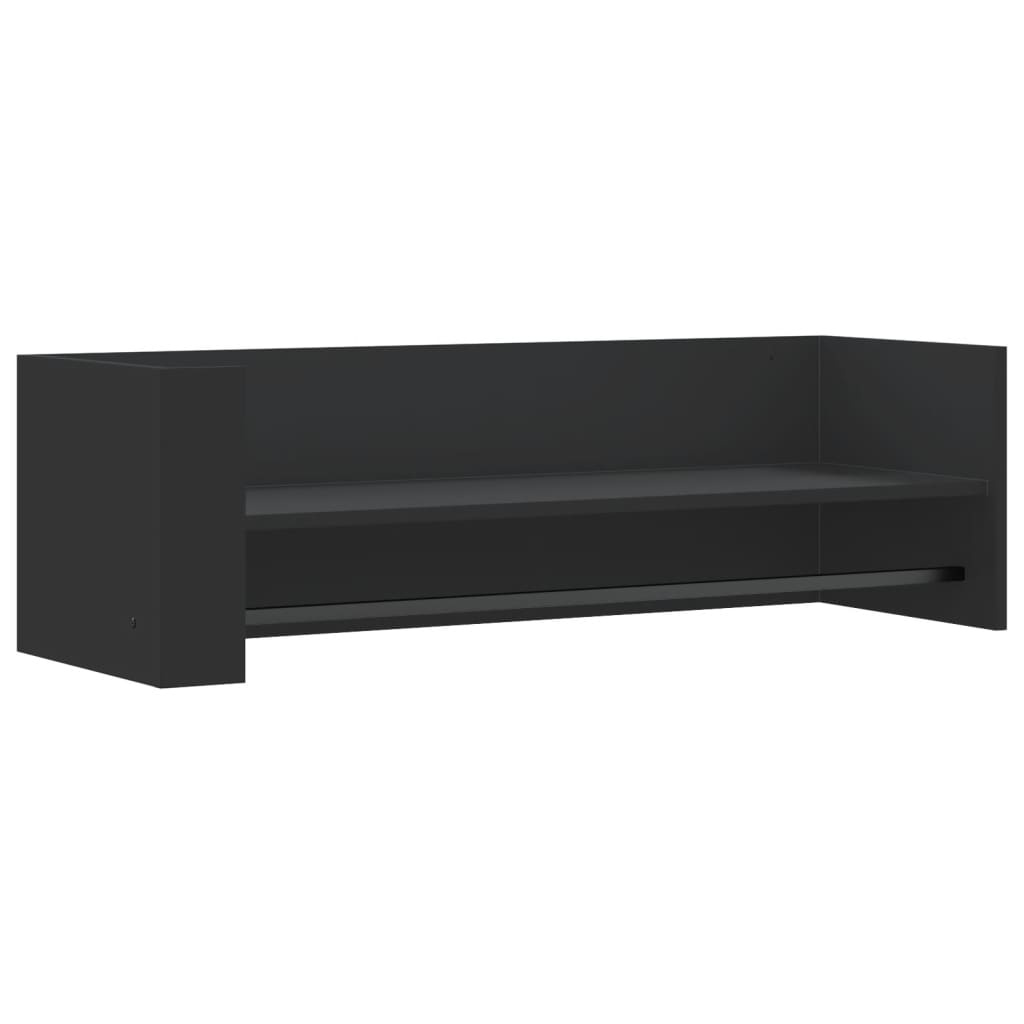VidaXL Wandschap 100x35x30,5 cm bewerkt hout zwart