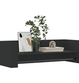 VidaXL Wandschap 100x35x30,5 cm bewerkt hout zwart