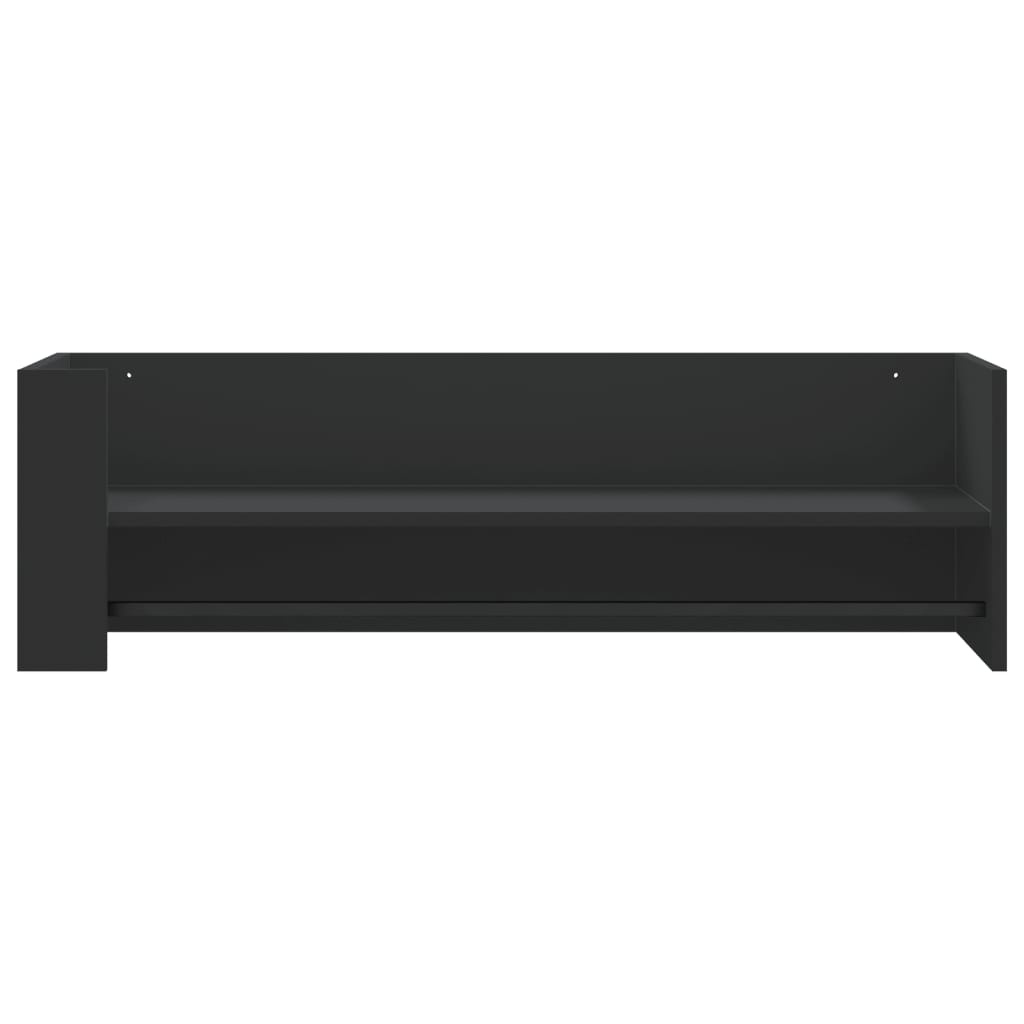 VidaXL Wandschap 100x35x30,5 cm bewerkt hout zwart