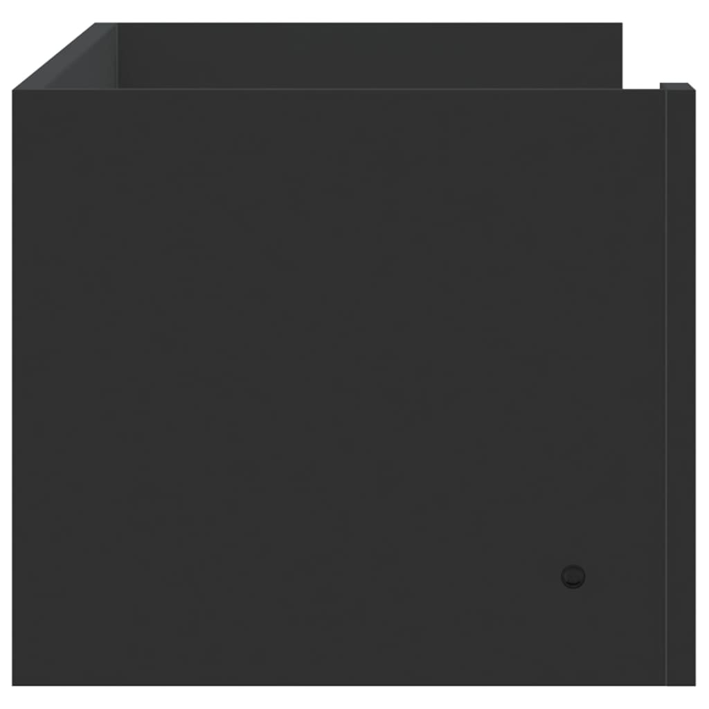 VidaXL Wandschap 100x35x30,5 cm bewerkt hout zwart