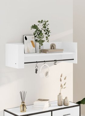 VidaXL Wandschap 100x35x30,5 cm bewerkt hout wit