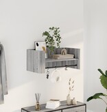 VidaXL Wandschap 70,5x35x30,5cm bewerkt hout grijs sonoma eikenkleurig