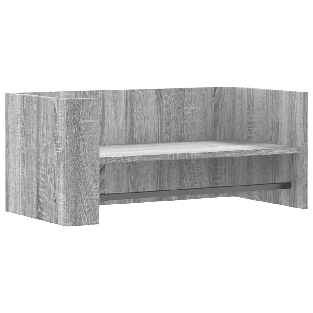 VidaXL Wandschap 70,5x35x30,5cm bewerkt hout grijs sonoma eikenkleurig