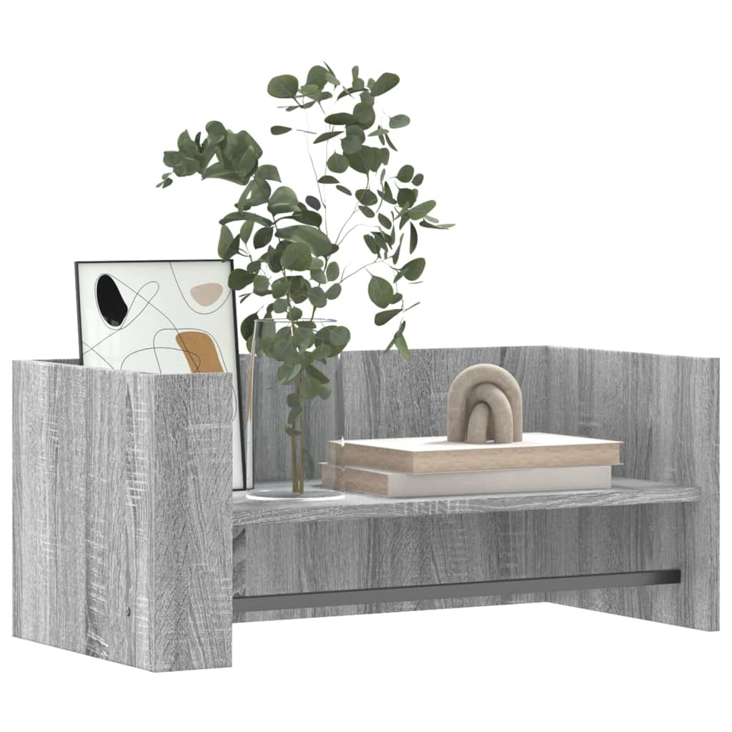 VidaXL Wandschap 70,5x35x30,5cm bewerkt hout grijs sonoma eikenkleurig