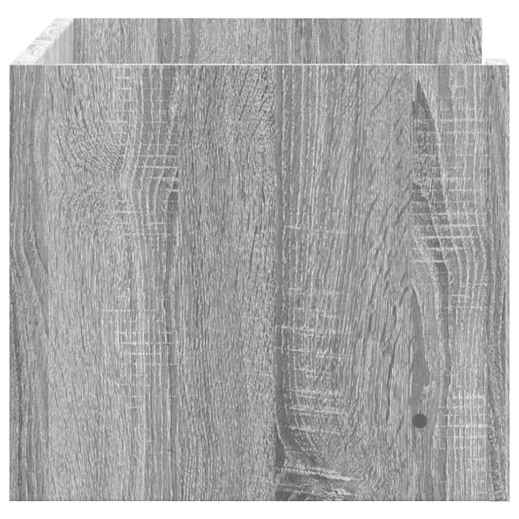 VidaXL Wandschap 70,5x35x30,5cm bewerkt hout grijs sonoma eikenkleurig