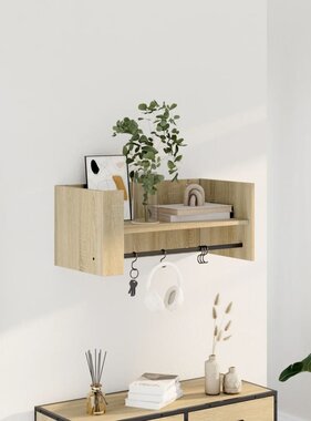VidaXL Wandschap 70,5x35x30,5 cm bewerkt hout sonoma eikenkleurig