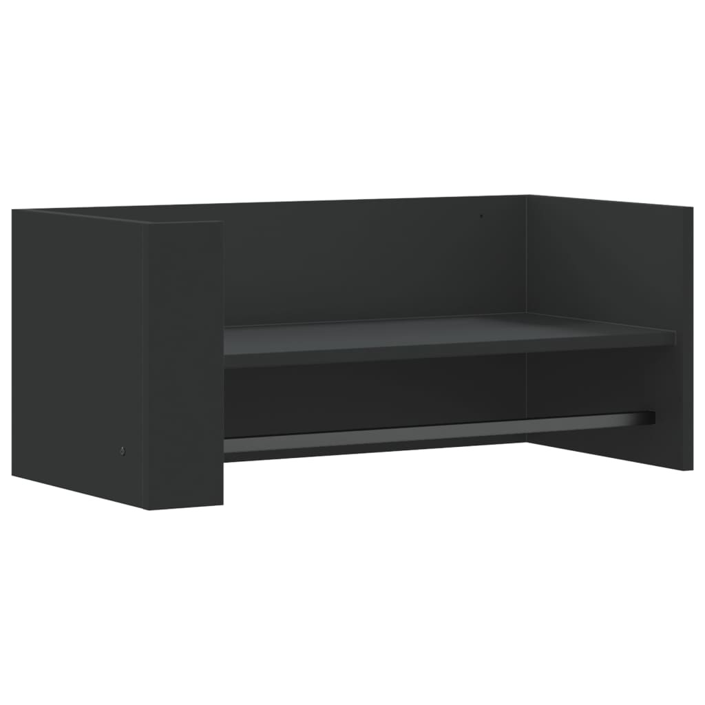 VidaXL Wandschap 70,5x35x30,5 cm bewerkt hout zwart