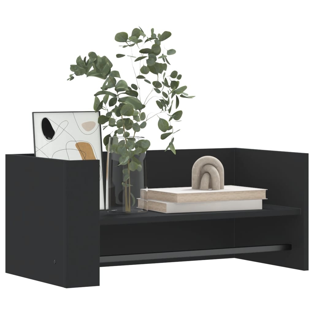 VidaXL Wandschap 70,5x35x30,5 cm bewerkt hout zwart