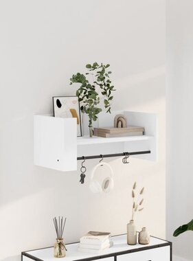 VidaXL Wandschap 70,5x35x30,5 cm bewerkt hout wit