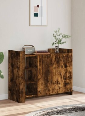 VidaXL Dressoir 100x35x75 cm bewerkt hout gerookt eikenkleurig