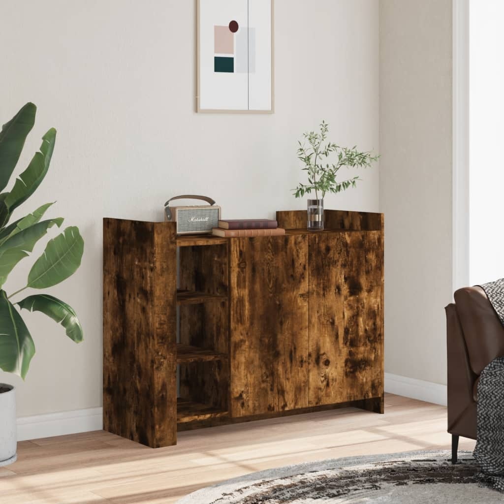 VidaXL Dressoir 100x35x75 cm bewerkt hout gerookt eikenkleurig