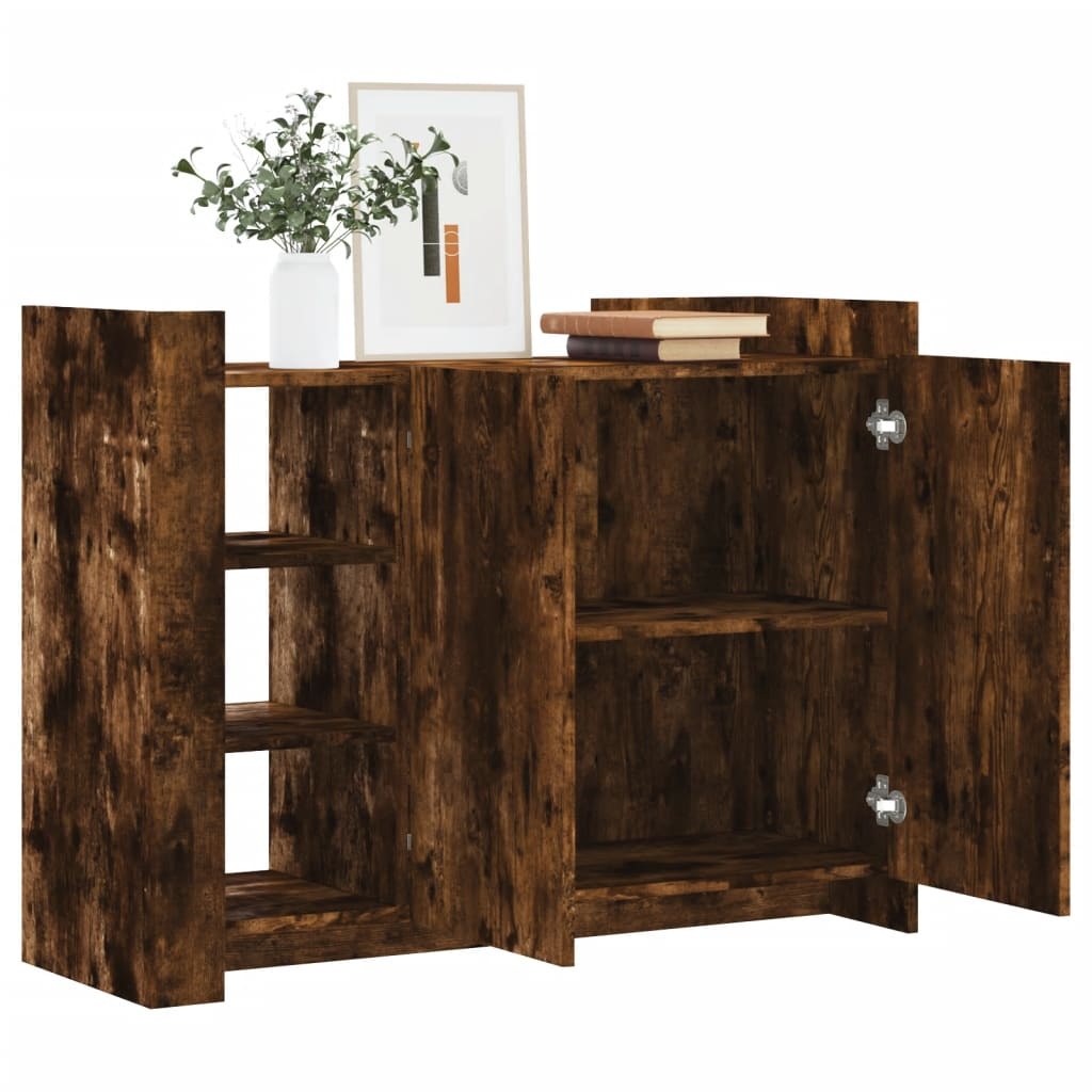 VidaXL Dressoir 100x35x75 cm bewerkt hout gerookt eikenkleurig