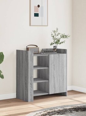 VidaXL Dressoir 73,5x35x75 cm bewerkt hout grijs sonoma eikenkleurig