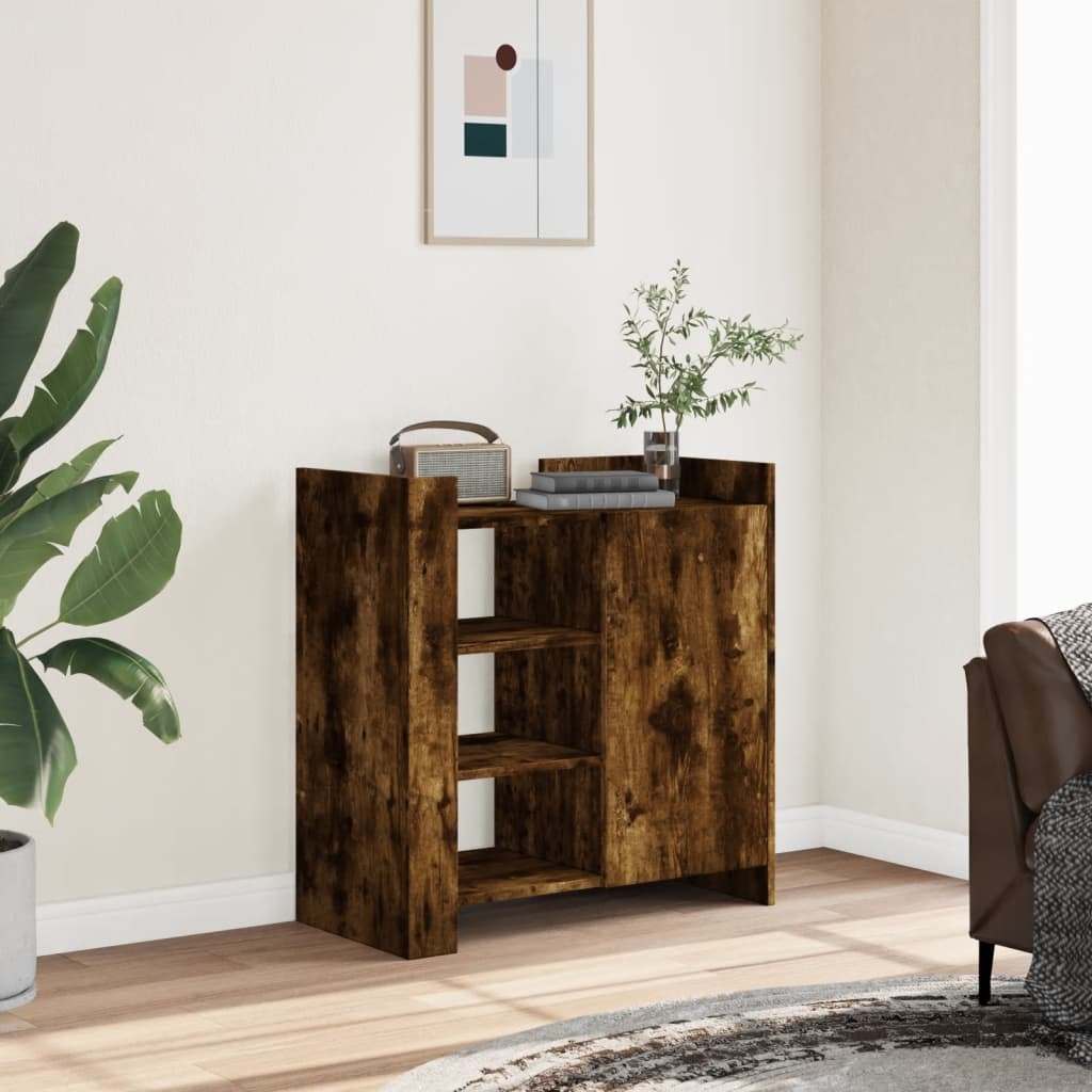 VidaXL Dressoir 73,5x35x75 cm bewerkt hout gerookt eikenkleurig