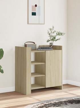 VidaXL Dressoir 73,5x35x75 cm bewerkt hout sonoma eikenkleurig