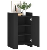 VidaXL Dressoir 45x35x75 cm bewerkt hout zwart