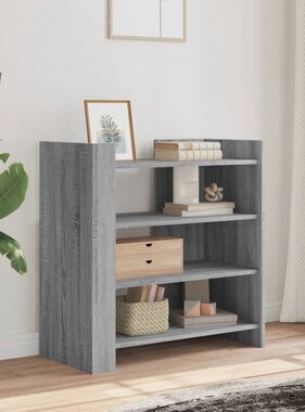 VidaXL Dressoir 73,5x35x75 cm bewerkt hout grijs sonoma eikenkleurig