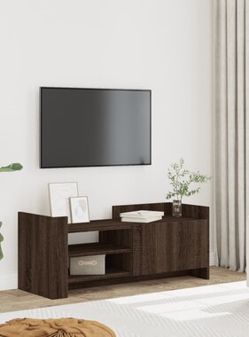 VidaXL Tv-meubel 100x35x40 cm bewerkt hout bruin eikenkleur