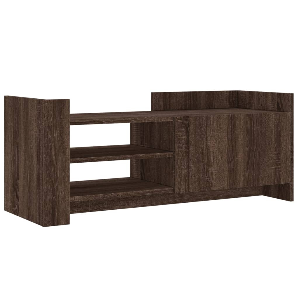 VidaXL Tv-meubel 100x35x40 cm bewerkt hout bruin eikenkleur