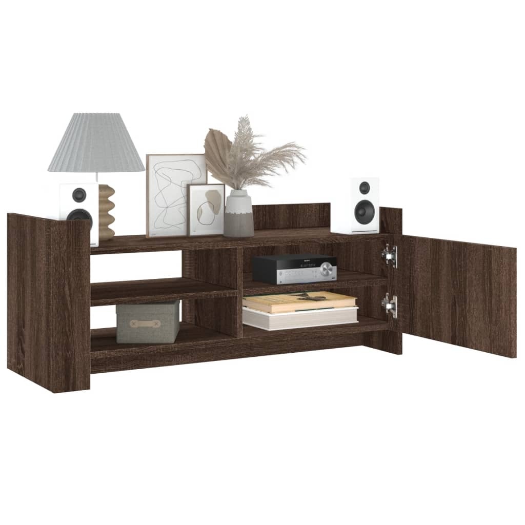 VidaXL Tv-meubel 100x35x40 cm bewerkt hout bruin eikenkleur