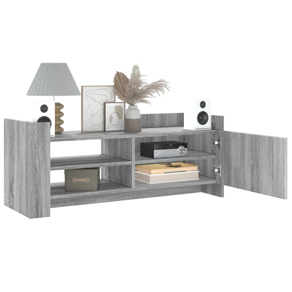 VidaXL Tv-meubel 100x35x40 cm bewerkt hout grijs sonoma eikenkleurig