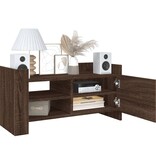 VidaXL Tv-meubel 80x35x40 cm bewerkt hout bruin eikenkleurig