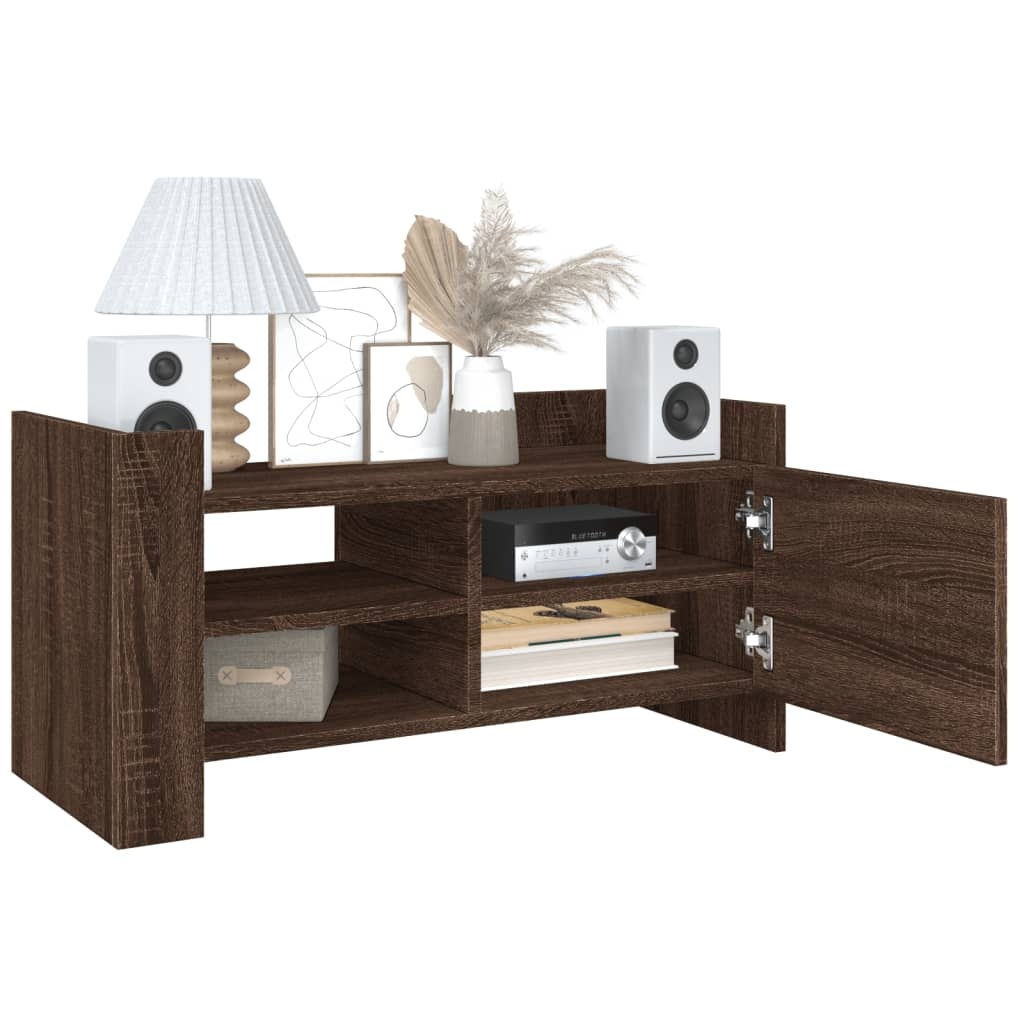 VidaXL Tv-meubel 80x35x40 cm bewerkt hout bruin eikenkleurig