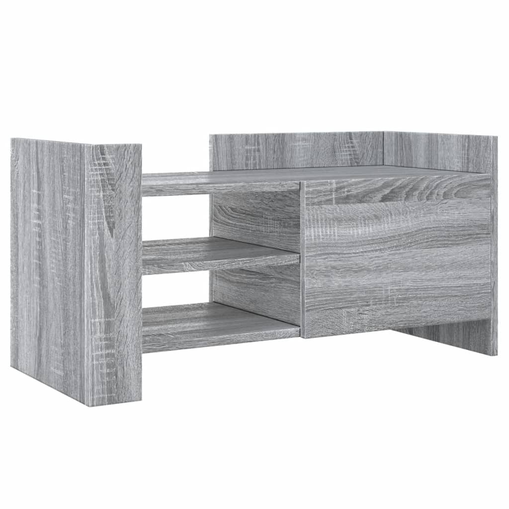 VidaXL Tv-meubel 80x35x40 cm bewerkt hout grijs sonoma eikenkleurig