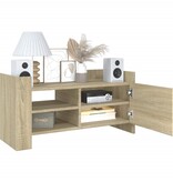 VidaXL Tv-meubel 80x35x40 cm bewerkt hout sonoma eikenkleurig