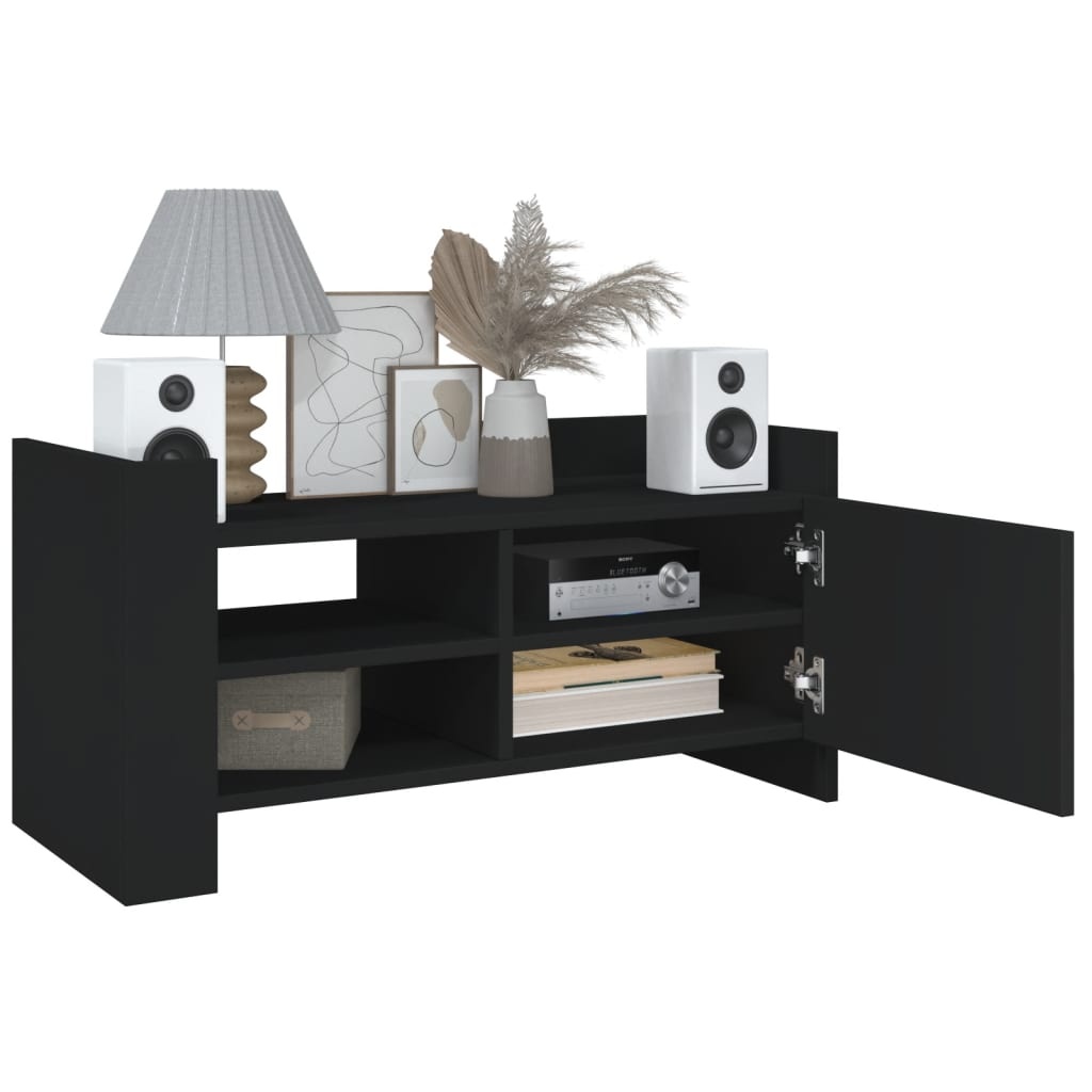 VidaXL Tv-meubel 80x35x40 cm bewerkt hout zwart