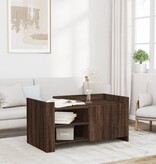 VidaXL Salontafel 100x50x50 cm bewerkt hout bruin eikenkleurig