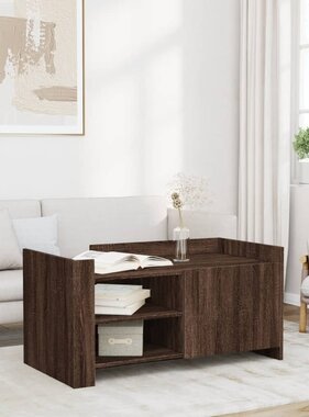 VidaXL Salontafel 100x50x50 cm bewerkt hout bruin eikenkleurig