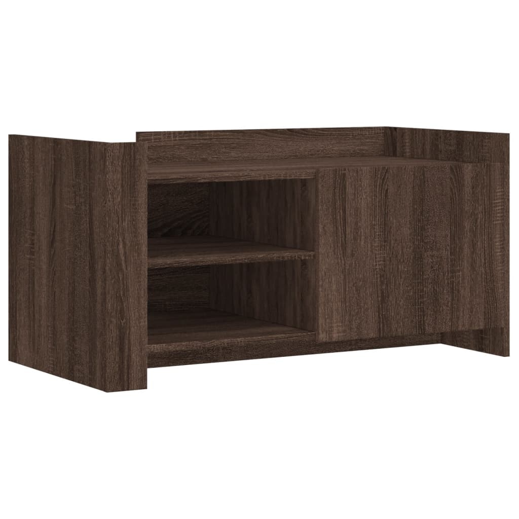 VidaXL Salontafel 100x50x50 cm bewerkt hout bruin eikenkleurig