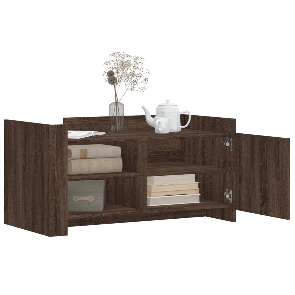 VidaXL Salontafel 100x50x50 cm bewerkt hout bruin eikenkleurig