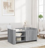VidaXL Salontafel 100x50x50 cm bewerkt hout grijs sonoma eikenkleur