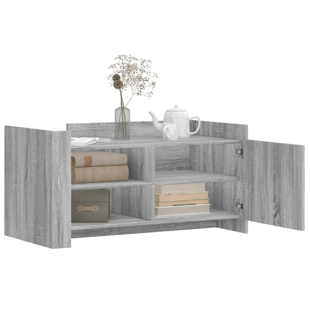 VidaXL Salontafel 100x50x50 cm bewerkt hout grijs sonoma eikenkleur