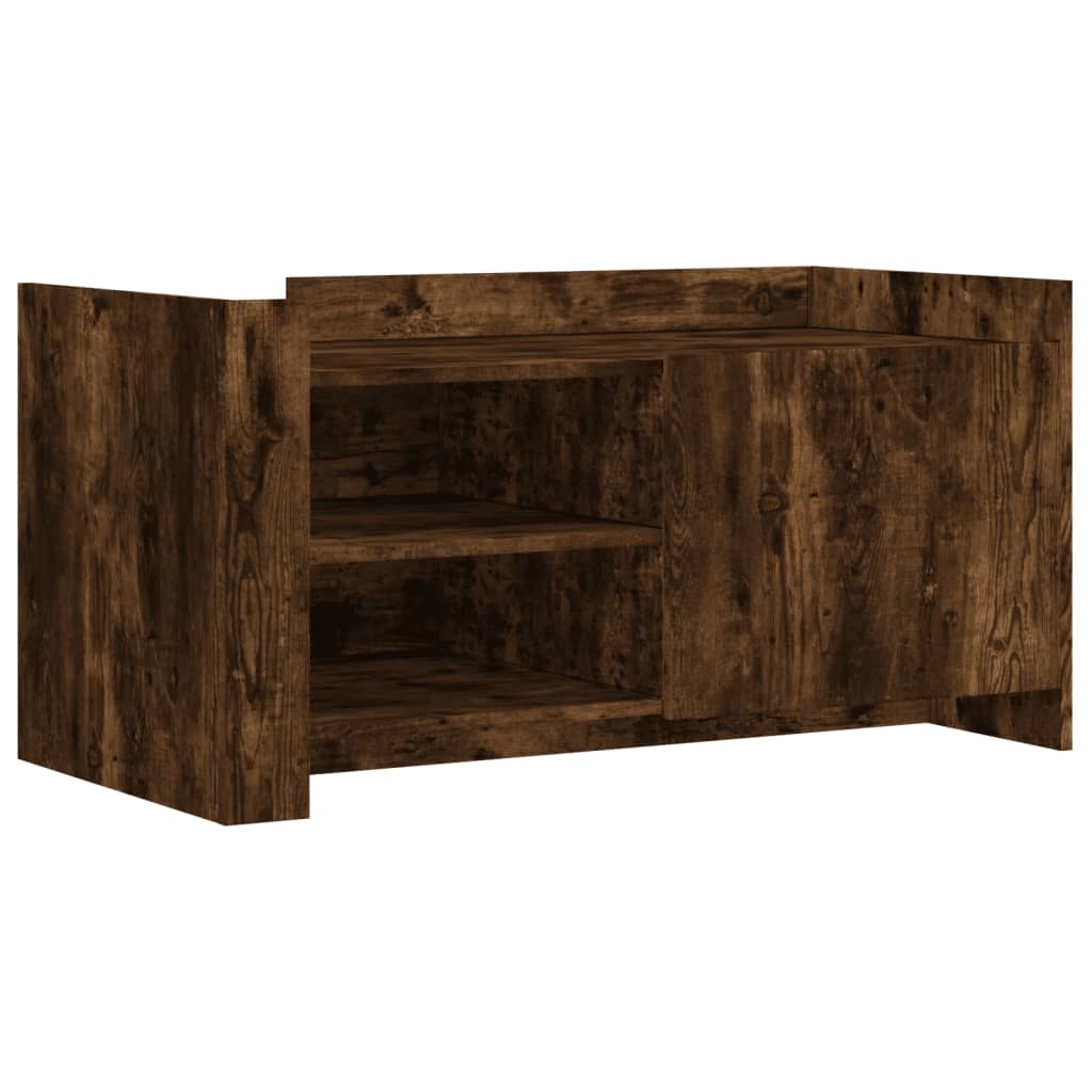 VidaXL Salontafel 100x50x50 cm bewerkt hout gerookt eikenkleurig
