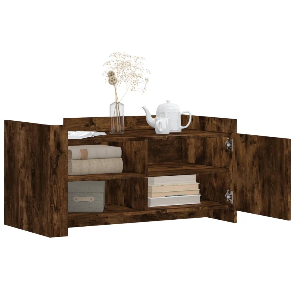 VidaXL Salontafel 100x50x50 cm bewerkt hout gerookt eikenkleurig