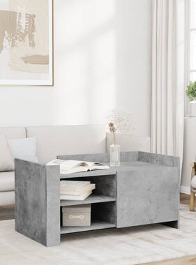 VidaXL Salontafel 100x50x50 cm bewerkt hout betongrijs