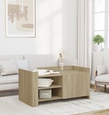 VidaXL Salontafel 100x50x50 cm bewerkt hout sonoma eikenkleurig