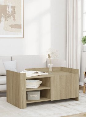 VidaXL Salontafel 100x50x50 cm bewerkt hout sonoma eikenkleurig