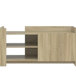 VidaXL Salontafel 100x50x50 cm bewerkt hout sonoma eikenkleurig