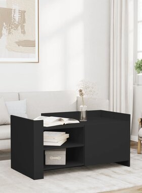 VidaXL Salontafel 100x50x50 cm bewerkt hout zwart