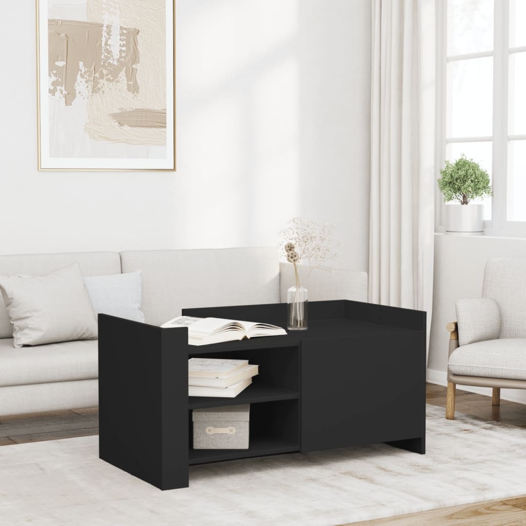 VidaXL Salontafel 100x50x50 cm bewerkt hout zwart