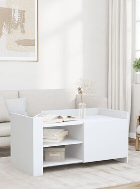 VidaXL Salontafel 100x50x50 cm bewerkt hout wit