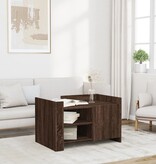 VidaXL Salontafel 80x50x50 cm bewerkt hout bruin eikenkleur
