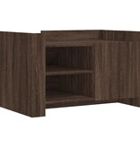 VidaXL Salontafel 80x50x50 cm bewerkt hout bruin eikenkleur
