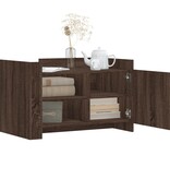 VidaXL Salontafel 80x50x50 cm bewerkt hout bruin eikenkleur